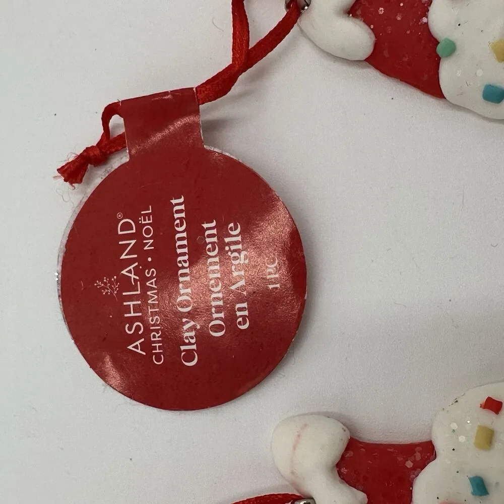 Santa Glitter Christmas Icon Clay Ornament Ashland 4
